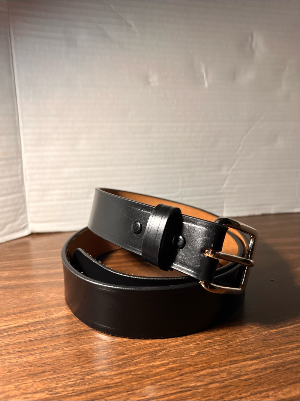 Classic Black Leather women or Men's Belt top grain leather